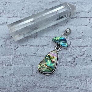Abalone Shell Sterling Silver Pendant Boho